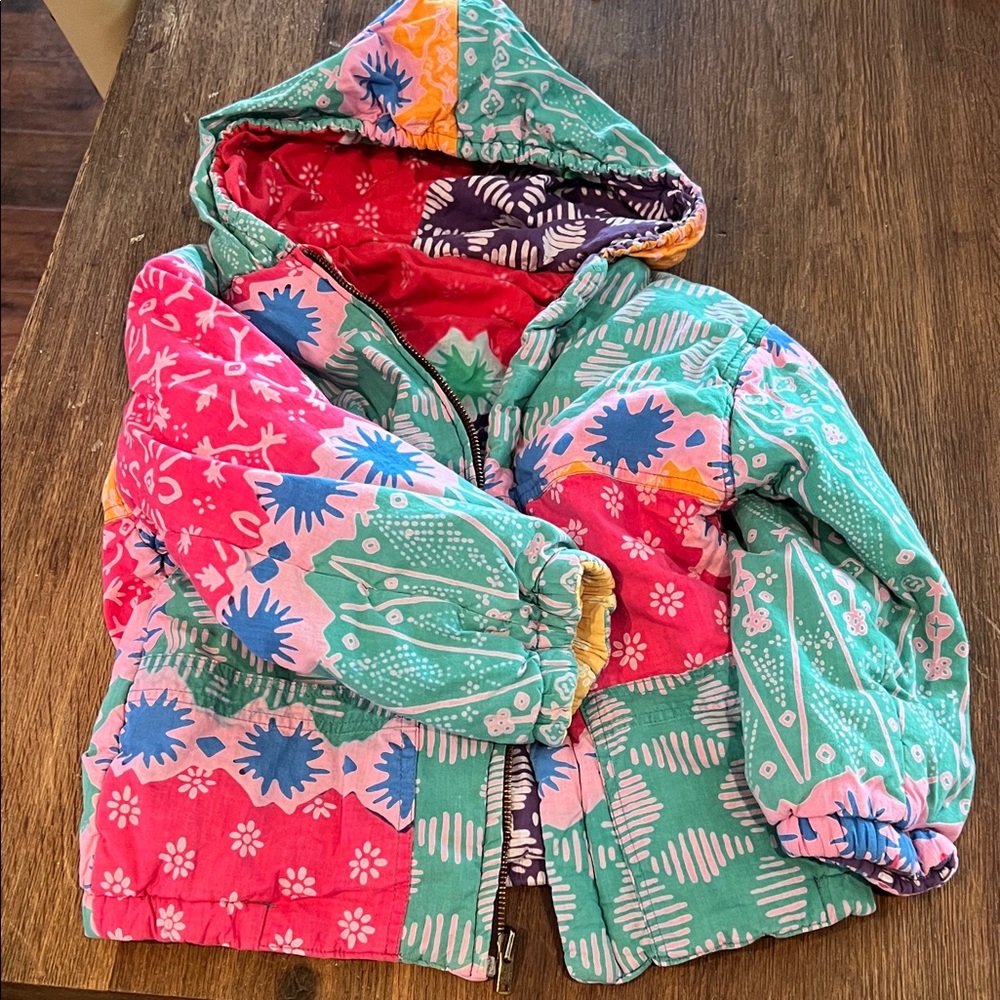 Colorful Patchwork Hooded Jacket